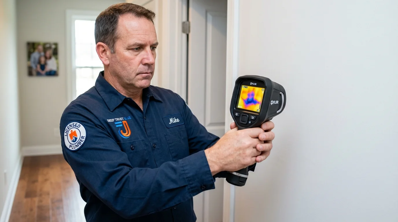 Thermal imaging leak detection by Johns Plumbing LLC in Booker